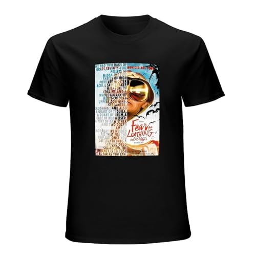 Men's Fan Flowers Fun Cool Art Graphic Design T Shirt Short-Sleeved T-Shirts Black L von NINEAIR