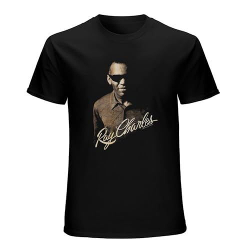 Printed Men T Shirt Cotton Short Sleeve Ray Charles The Deep Mens Regular Fit T Shirt Short-Sleeved T-Shirts Black XXXL von NINEAIR