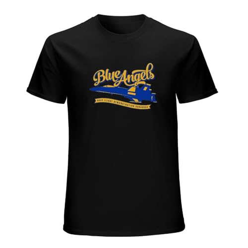 U.S. Navy Blue Angels Plane Cotton Short-Sleeved T-Shirts Black M von NINEAIR