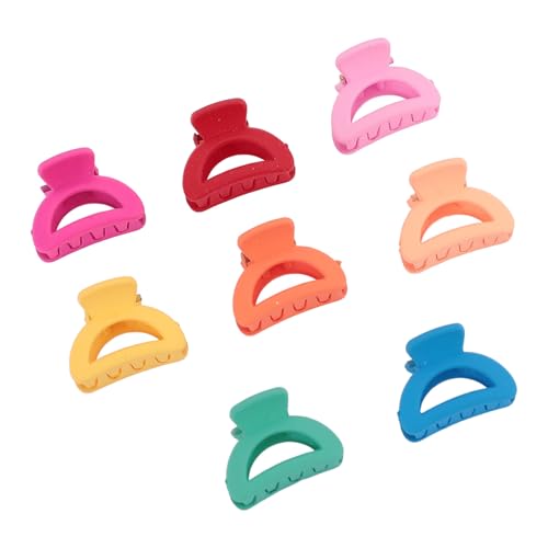 100Pcs Mini Haarkrallenklauen für Frauen Mädchen, Gebogene Mond Gemischte Farbe Süßes Kleines Haarclip, Leichte Farbenfrohe Haarclip für Pferdeschwanz Feines Haar von NINESHE