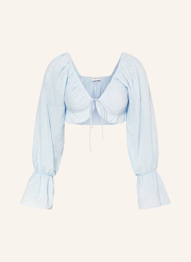 Ninety-9 Cropped-Bluse Sunseeker blau von NINETY-9