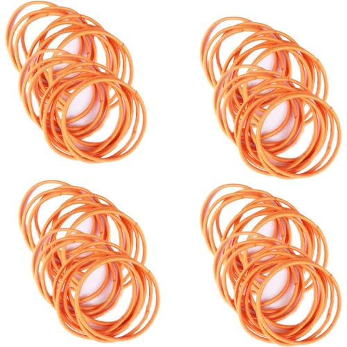 NINFEIQI Haarbänder, 2 mm, elastische Pferdeschwanz-Halter, starke Haargummis für Damen, Herren, Mädchen, Kinder, 100 Stück von NINFEIQI