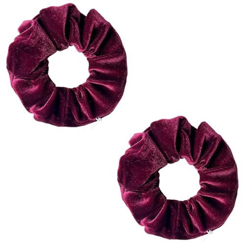NINFEIQI Haargummi mit Reißverschlusstasche, elastische versteckte Tasche, Haargummis, Samt-Haargummis für Schlüssel, kleine Gegenstände, Frauen und Mädchen, Haar-Accessoires, 2 Stück von NINFEIQI