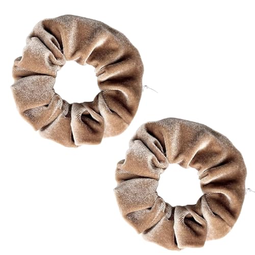NINFEIQI Haargummi mit Reißverschlusstasche, elastische versteckte Tasche, Haargummis, Samt-Haargummis für Schlüssel, kleine Gegenstände, Frauen und Mädchen, Haar-Accessoires, 2 Stück von NINFEIQI
