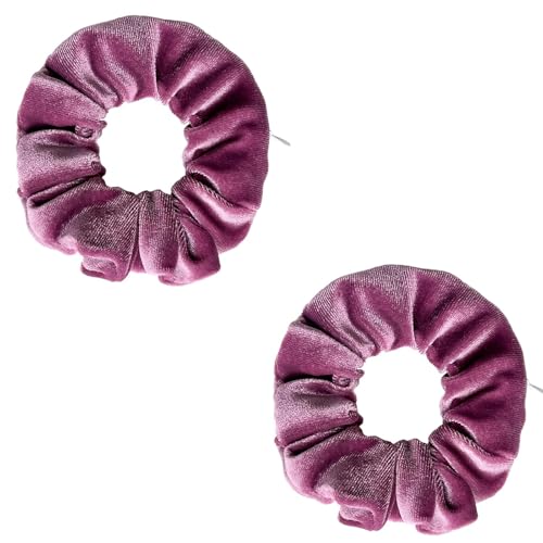 NINFEIQI Haargummi mit Reißverschlusstasche, elastische versteckte Tasche, Haargummis, Samt-Haargummis für Schlüssel, kleine Gegenstände, Frauen und Mädchen, Haar-Accessoires, 2 Stück von NINFEIQI