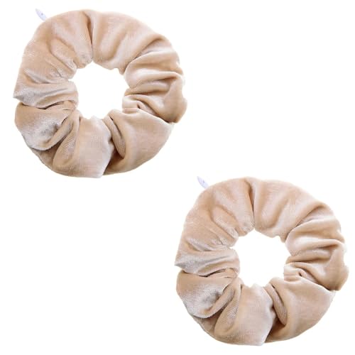NINFEIQI Haargummi mit Reißverschlusstasche, elastische versteckte Tasche, Haargummis, Samt-Haargummis für Schlüssel, kleine Gegenstände, Frauen und Mädchen, Haar-Accessoires, 2 Stück von NINFEIQI