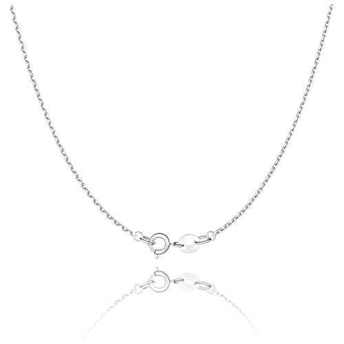 NINFEIQI Halskette für Damen, 1 mm Kabelkette, verbesserter Federringverschluss, 40 cm, 45 cm, 50 cm, 55 cm, 60 cm, 40 cm, Zink von NINFEIQI