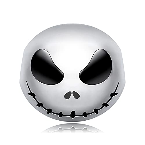 NINGAN 925 Silber Charms Silber Skelett Damen Armband String Perlen Halloween Familie Freunde Schmuck Geschenk von NINGAN