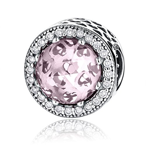 NINGAN 925 Sterling Silber Charms funkelnde Zirkonia Perlen für Frauen Armband von NINGAN