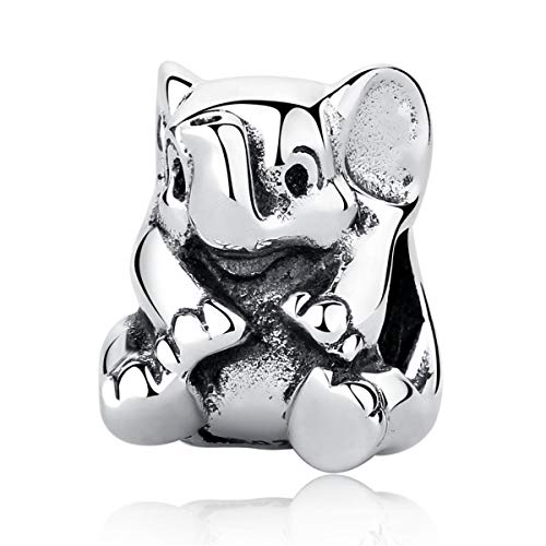 NINGAN Kaninchen Charme-Charms-Anhänger 925 Sterling Silber Charm Bead für Chamilia und europäische Armbänder und Halsketten BMCC34 (Kaninchen)… von NINGAN