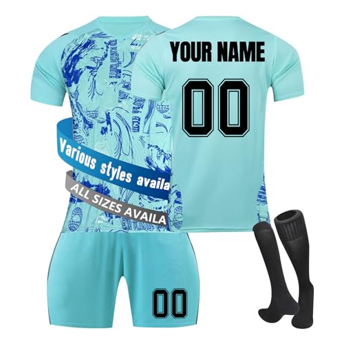 Fussball Trikot Kinder Erwachsene, Personalisiert Fußball Trikot Jungen mit Eigenem Namen Nummer, Fußball Shirts Shorts und Socks,Fussball Geschenke Jungen Herren #5 von NINGSANJIN