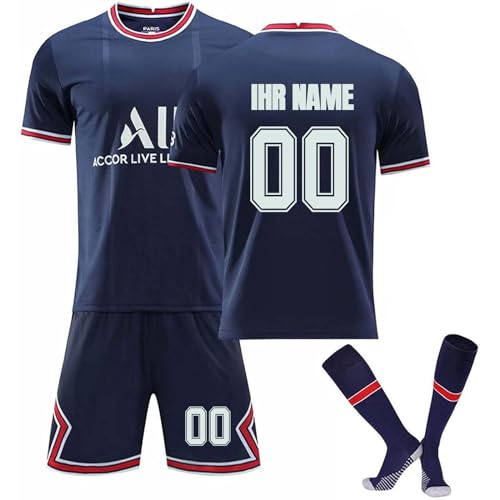 NINGSANJIN Fussball Trikot Kinder, Personalisiert Fußball Trikot Jungen mit Eigenem Namen Nummer, Fussball Geschenke Jungen Herren #11 von NINGSANJIN