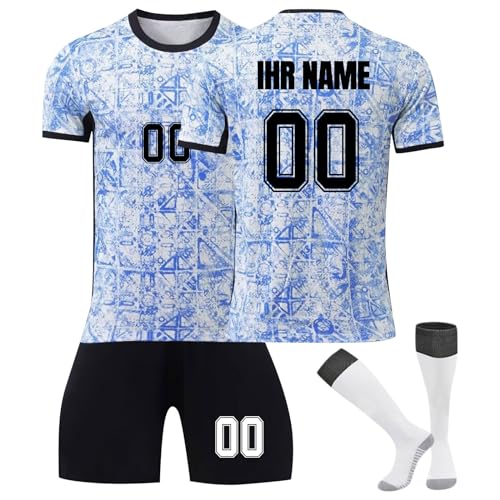 NINGSANJIN Trikot Fußball Jungen, Personalisiert Fußball Trikot Kinder mit Eigenem Namen Nummer, Fussball Geschenke Jungen Herren #10 von NINGSANJIN