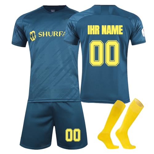 NINGSANJIN Trikot Fußball Jungen, Personalisiert Fußball Trikot Kinder mit Eigenem Namen Nummer, Fussball Geschenke Jungen Herren #4 von NINGSANJIN