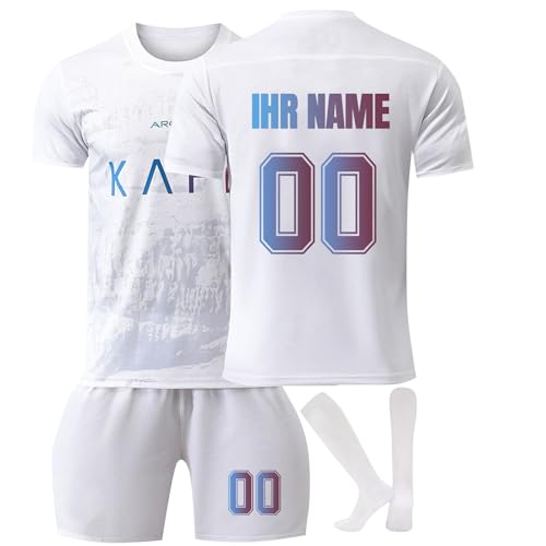 NINGSANJIN Trikot Fußball Jungen, Personalisiert Fußball Trikot Kinder mit Eigenem Namen Nummer, Fussball Geschenke Jungen Herren #9 von NINGSANJIN