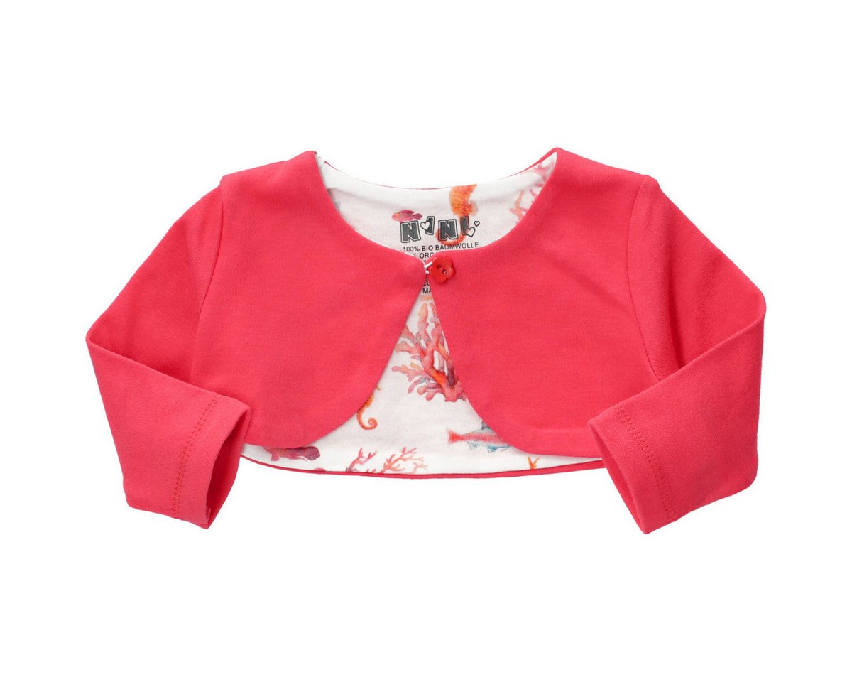 NINI Bolerojacke Korallen Mädchen (1-St) Jacke, Jäckchen, Kurzjacke, Kurzblazer, Langarmbolero von NINI