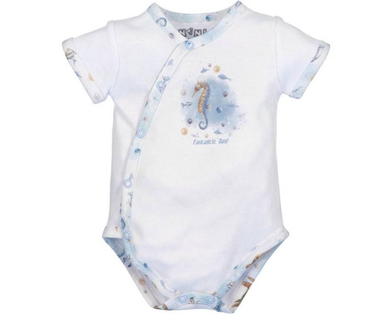 NINI Kurzarmwickelbody Meerestiere XT Unisex Kinder (1-tlg) Body, Kurzarmbody, Wickelbody, Mädchenbody, Einteiler von NINI