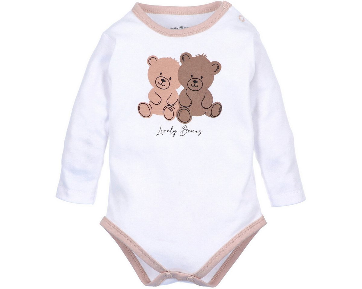 NINI Langarmbody Teddybär Unisex Kinder (1-tlg) Langarm Einteiler, Body, Longsleeve-Body, Bodysuit, Stretchbody von NINI