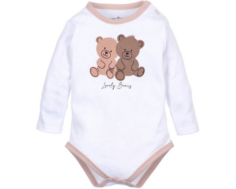NINI Langarmbody Teddybär Unisex Kinder (1-tlg) Langarm Einteiler, Body, Longsleeve-Body, Bodysuit, Stretchbody von NINI
