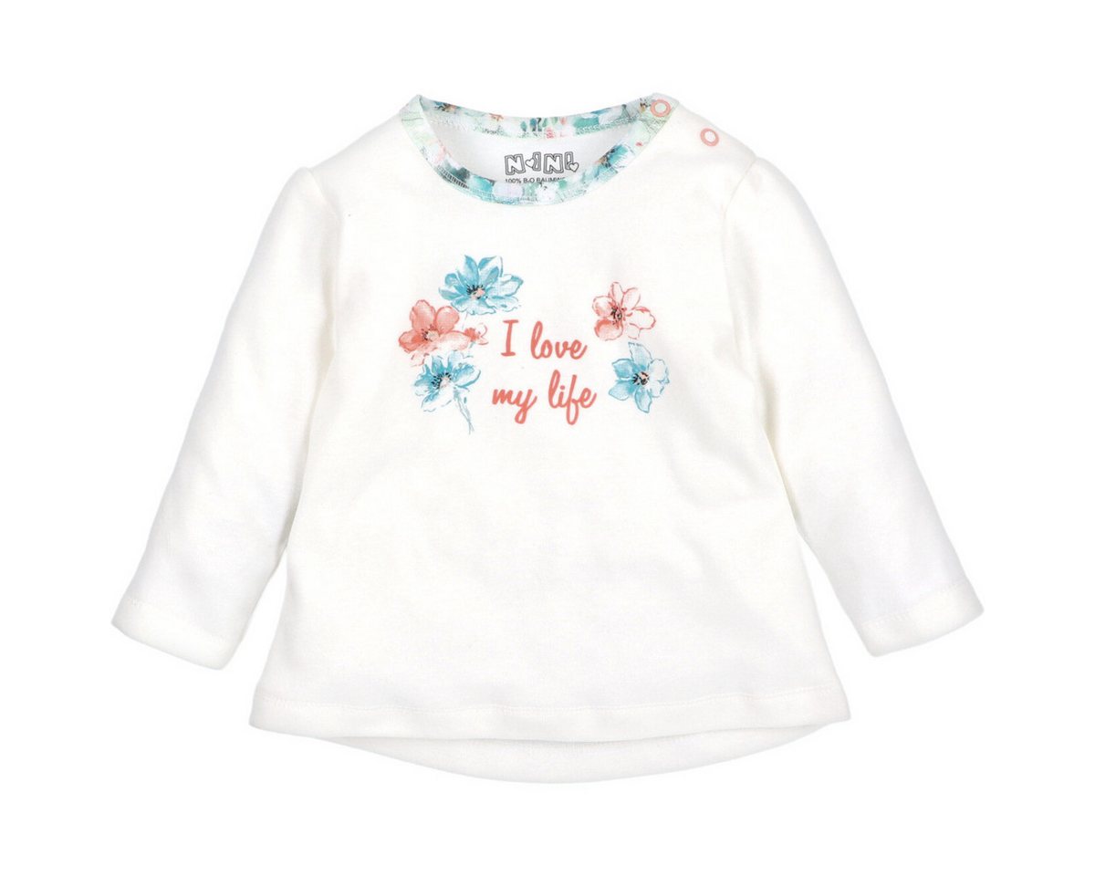 NINI Langarmshirt Floral Mädchen Pullover, Sweatshirt, Pulli, Shirt, Longsleeve von NINI