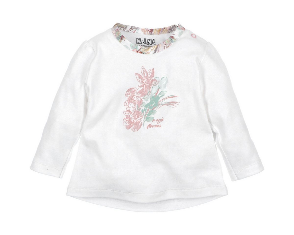 NINI Langarmshirt Floral Mädchen Pullover, Sweatshirt, Pulli, Shirt, Longsleeve von NINI