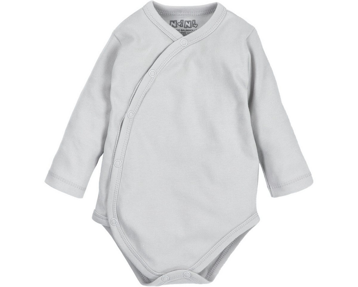 NINI Langarmwickelbody Basic Unisex Kinder (1-tlg) Langarm Einteiler, Body, Longsleeve-Body, Bodysuit, Stretchbody von NINI