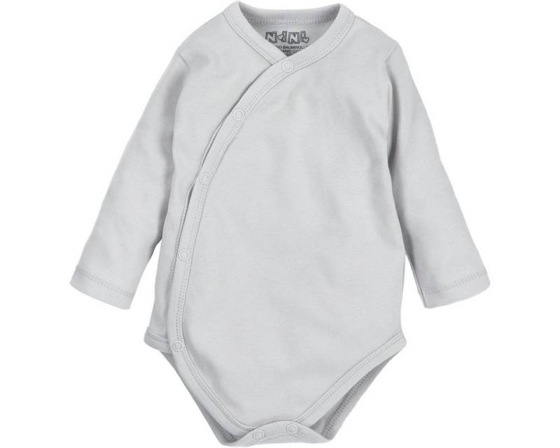 NINI Langarmwickelbody Basic Unisex Kinder (1-tlg) Langarm Einteiler, Body, Longsleeve-Body, Bodysuit, Stretchbody von NINI