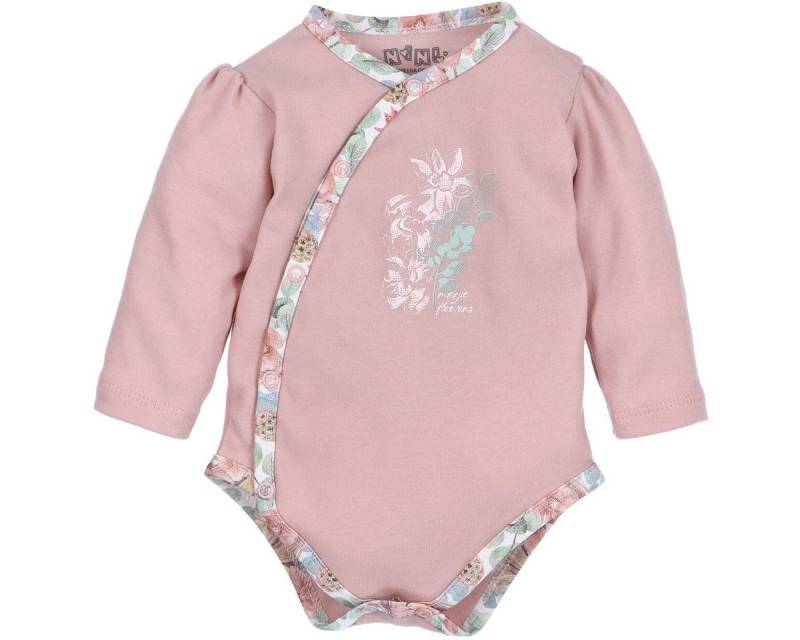 NINI Langarmwickelbody Blume Mädchen (1-tlg) Body, Langarmbody, Wickelbody, Mädchenbody, Einteiler von NINI