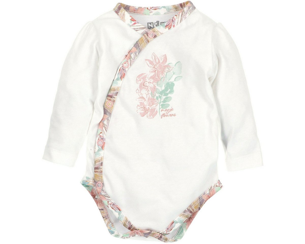 NINI Langarmwickelbody Blume Unisex Kinder (1-tlg) Langarm Einteiler, Body, Longsleeve-Body, Bodysuit, Stretchbody von NINI
