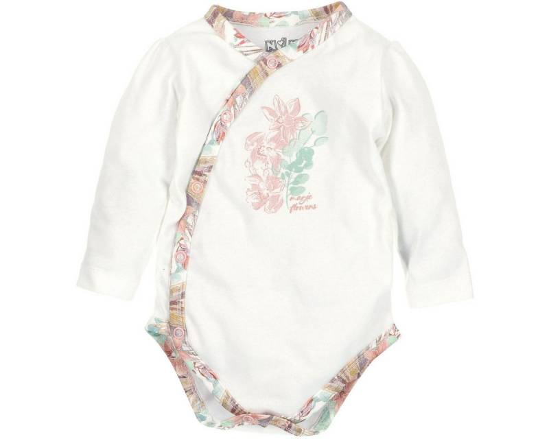 NINI Langarmwickelbody Blume Unisex Kinder (1-tlg) Langarm Einteiler, Body, Longsleeve-Body, Bodysuit, Stretchbody von NINI