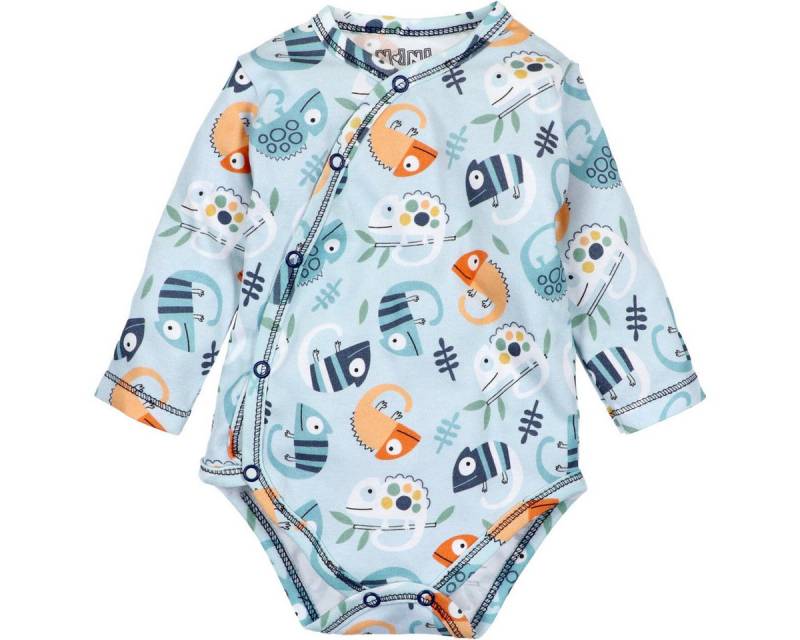 NINI Langarmwickelbody Chamäleon Unisex Kinder (1-tlg) Langarm Einteiler, Body, Longsleeve-Body, Bodysuit, Stretchbody von NINI