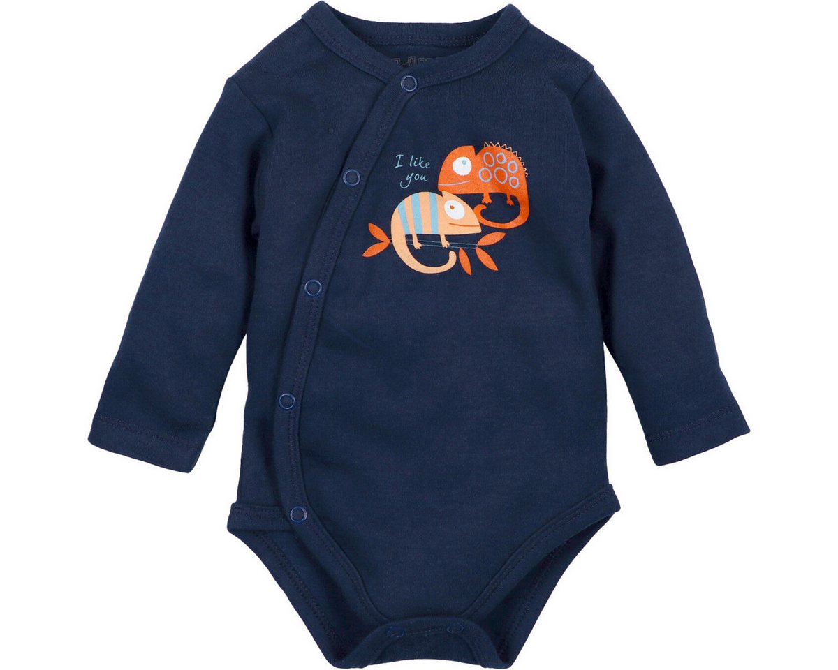 NINI Langarmwickelbody Chamäleon Unisex Kinder (1-tlg) Langarm Einteiler, Body, Longsleeve-Body, Bodysuit, Stretchbody von NINI