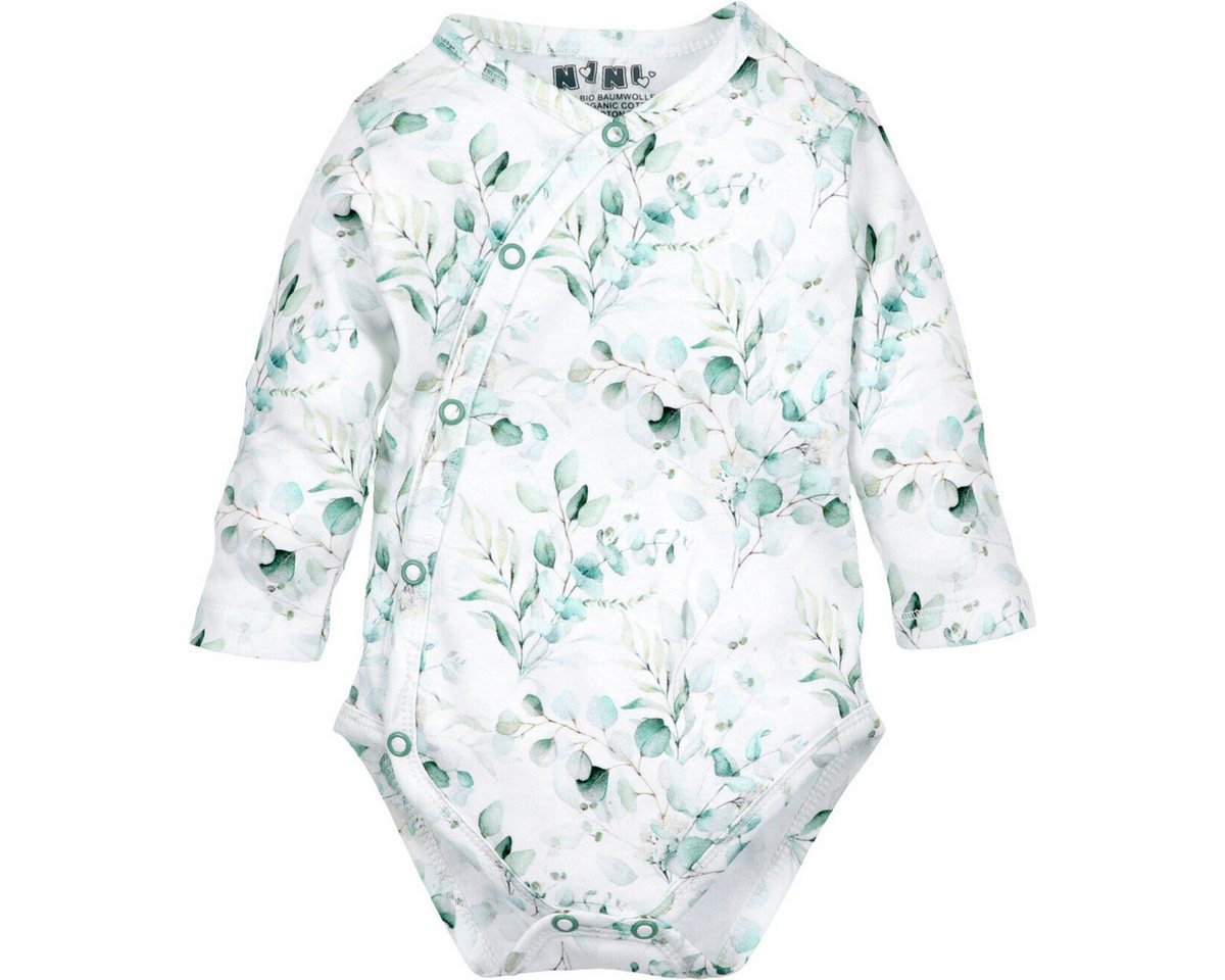 NINI Langarmwickelbody Eukalyptus Unisex Kinder (1-tlg) Langarm Einteiler, Body, Longsleeve-Body, Bodysuit, Stretchbody von NINI