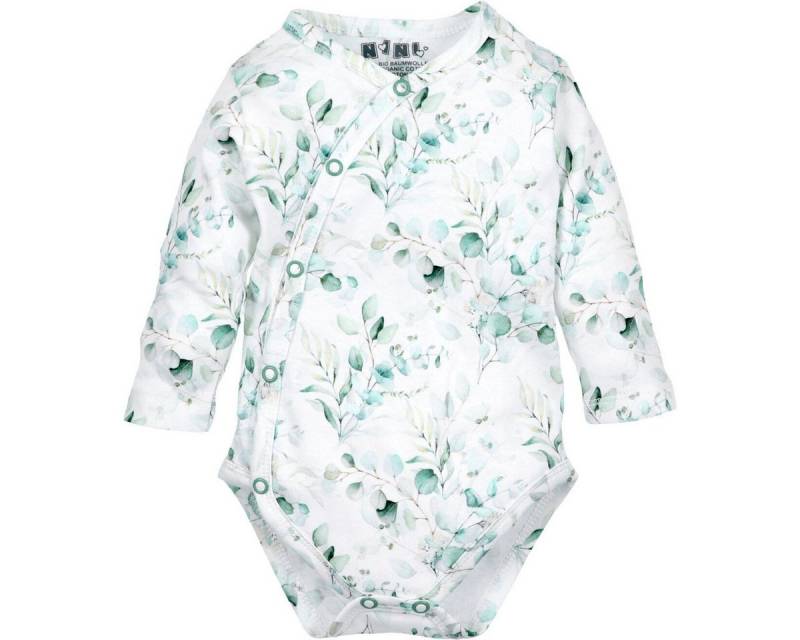 NINI Langarmwickelbody Eukalyptus Unisex Kinder (1-tlg) Langarm Einteiler, Body, Longsleeve-Body, Bodysuit, Stretchbody von NINI
