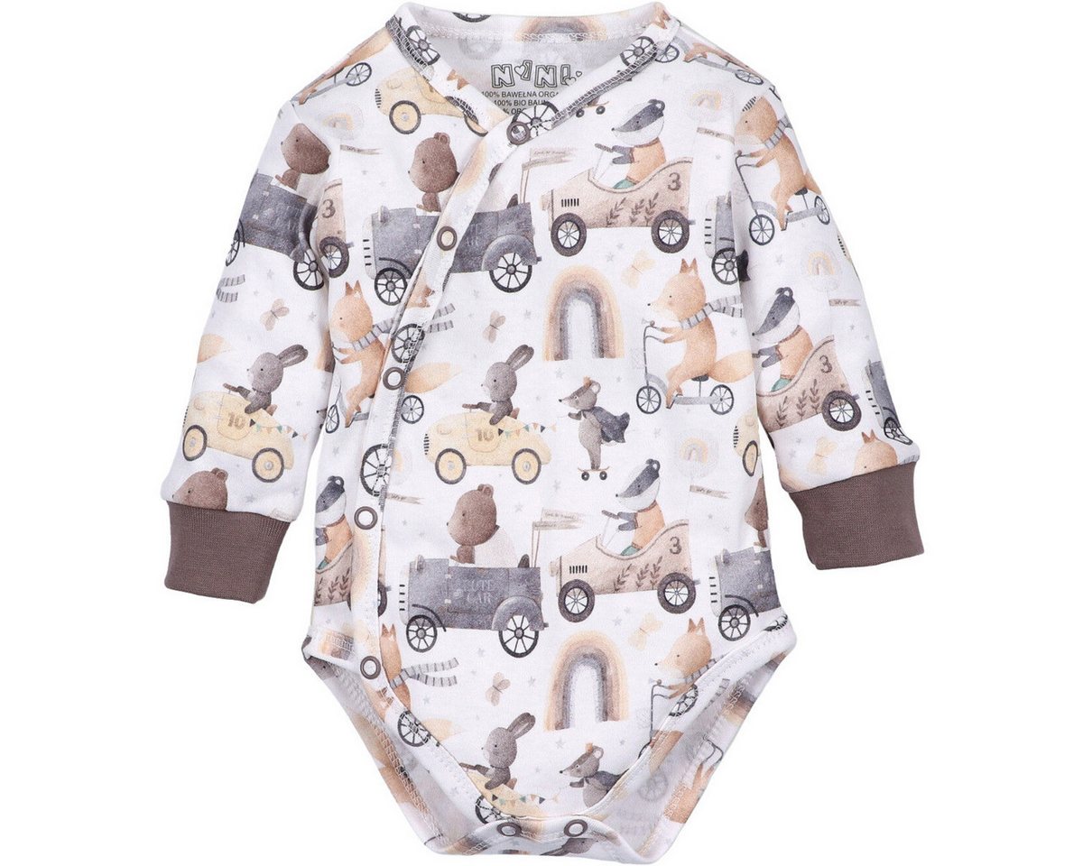 NINI Langarmwickelbody Fahrrad Unisex Kinder (1-tlg) Langarm Einteiler, Body, Longsleeve-Body, Bodysuit, Stretchbody von NINI