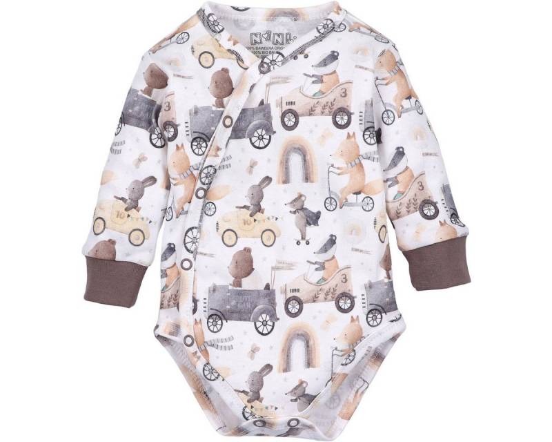 NINI Langarmwickelbody Fahrrad Unisex Kinder (1-tlg) Langarm Einteiler, Body, Longsleeve-Body, Bodysuit, Stretchbody von NINI