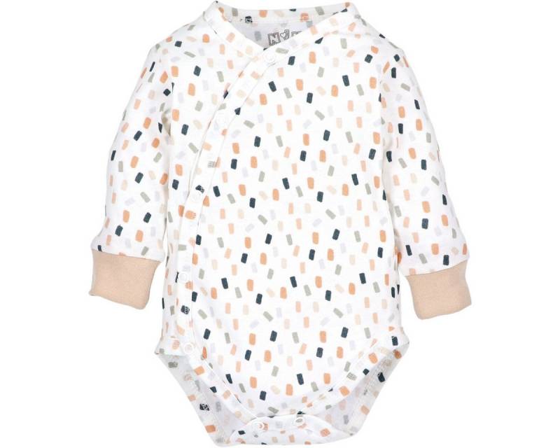 NINI Langarmwickelbody Floral Unisex Kinder (1-tlg) Langarm Einteiler, Body, Longsleeve-Body, Bodysuit, Stretchbody von NINI