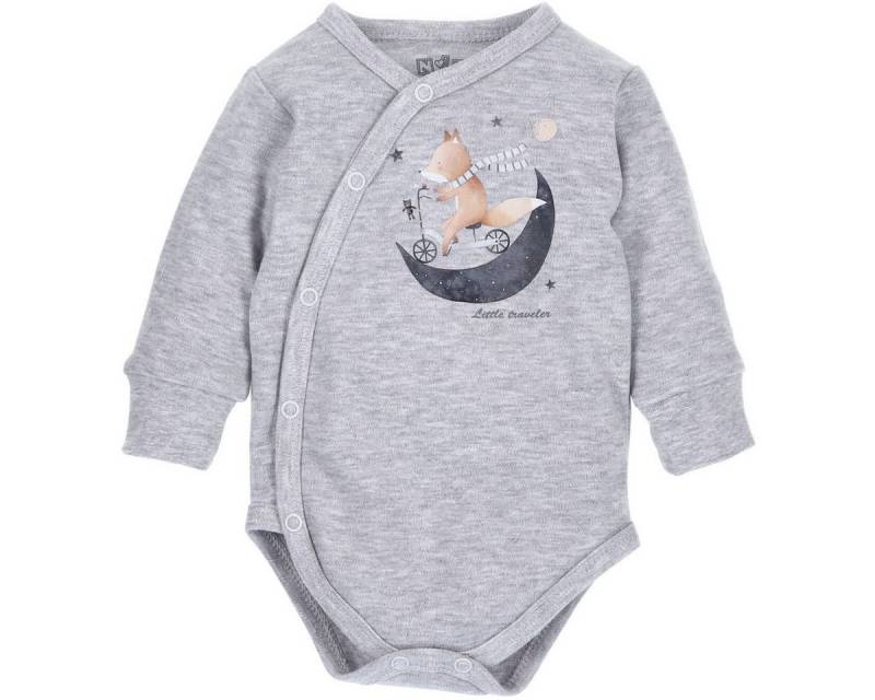 NINI Langarmwickelbody Fuchs Unisex Kinder (1-tlg) Langarm Einteiler, Body, Longsleeve-Body, Bodysuit, Stretchbody von NINI