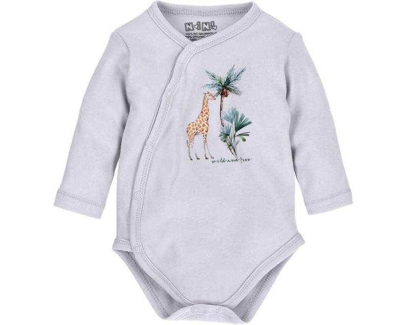 NINI Langarmwickelbody Giraffe Unisex Kinder (1-tlg) Langarm Einteiler, Body, Longsleeve-Body, Bodysuit, Stretchbody von NINI