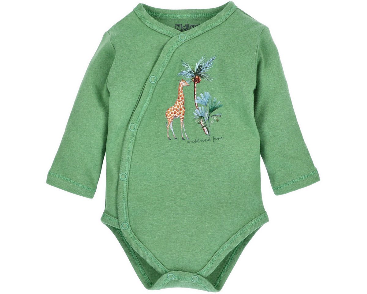 NINI Langarmwickelbody Giraffe Unisex Kinder (1-tlg) Langarm Einteiler, Body, Longsleeve-Body, Bodysuit, Stretchbody von NINI