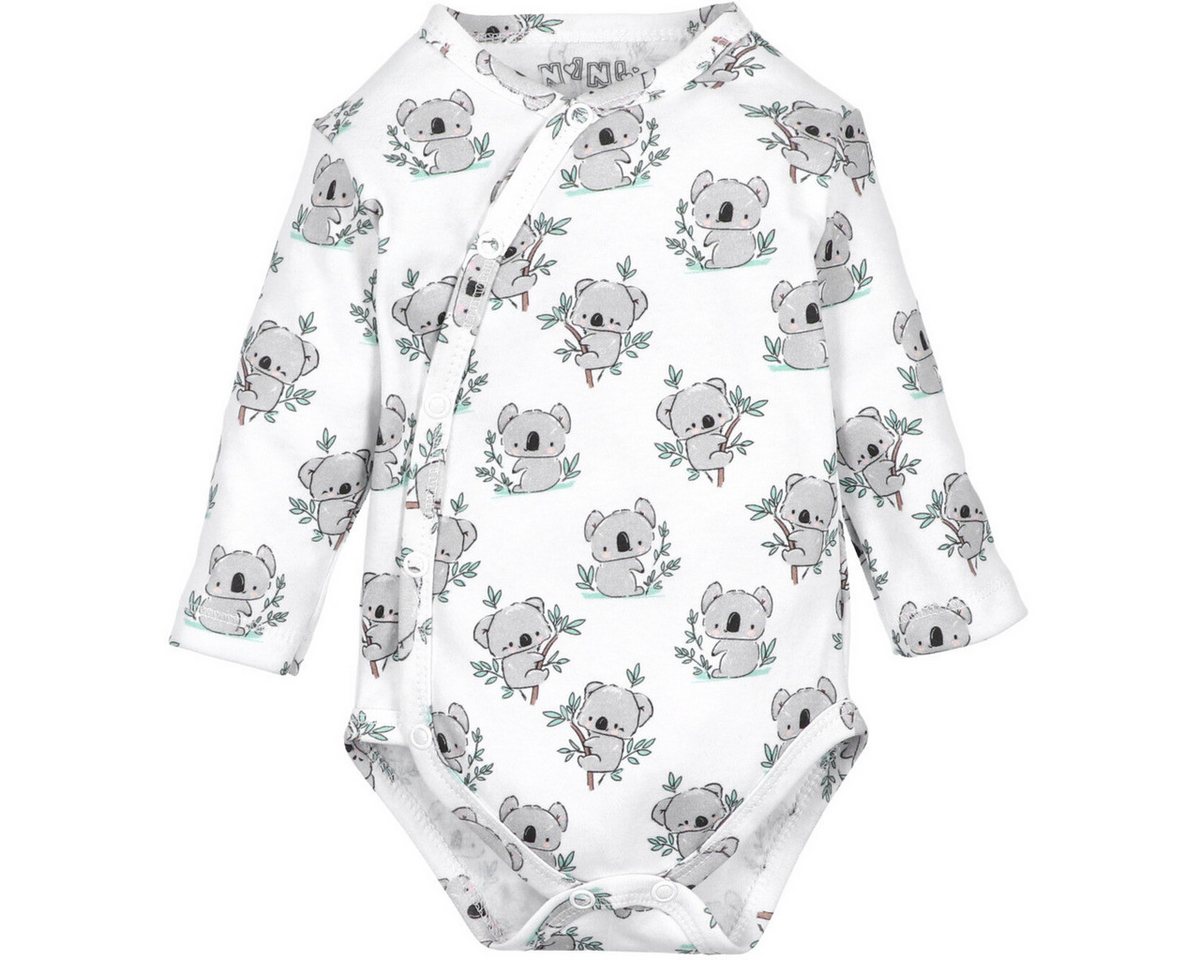 NINI Langarmwickelbody Koala Unisex Kinder (1-tlg) Langarm Einteiler, Body, Longsleeve-Body, Bodysuit, Stretchbody von NINI