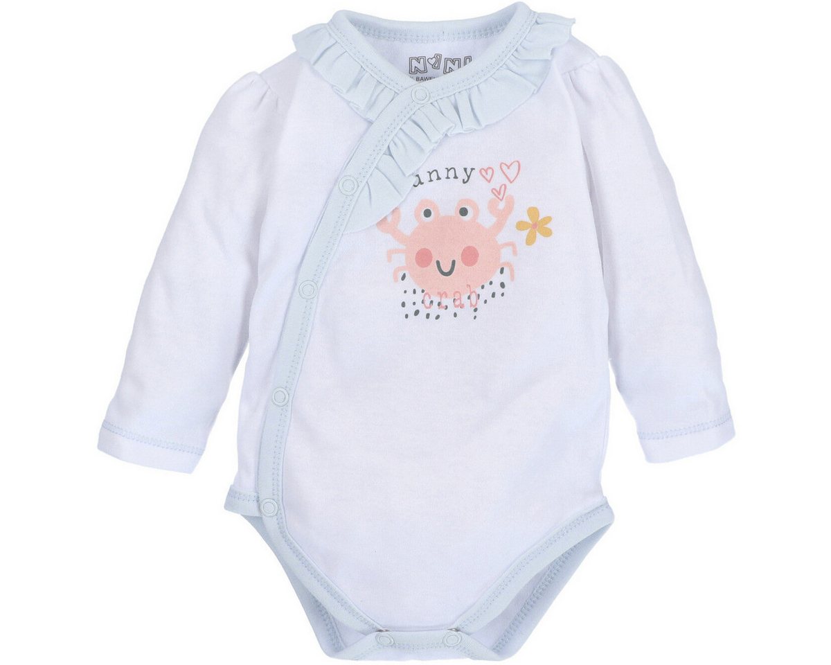 NINI Langarmwickelbody Krabbe Unisex Kinder (1-tlg) Langarm Einteiler, Body, Longsleeve-Body, Bodysuit, Stretchbody von NINI