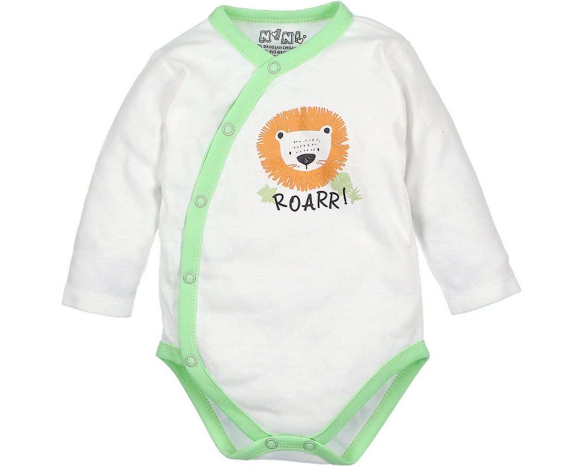 NINI Langarmwickelbody Löwe Unisex Kinder (1-tlg) Langarm Einteiler, Body, Longsleeve-Body, Bodysuit, Stretchbody von NINI