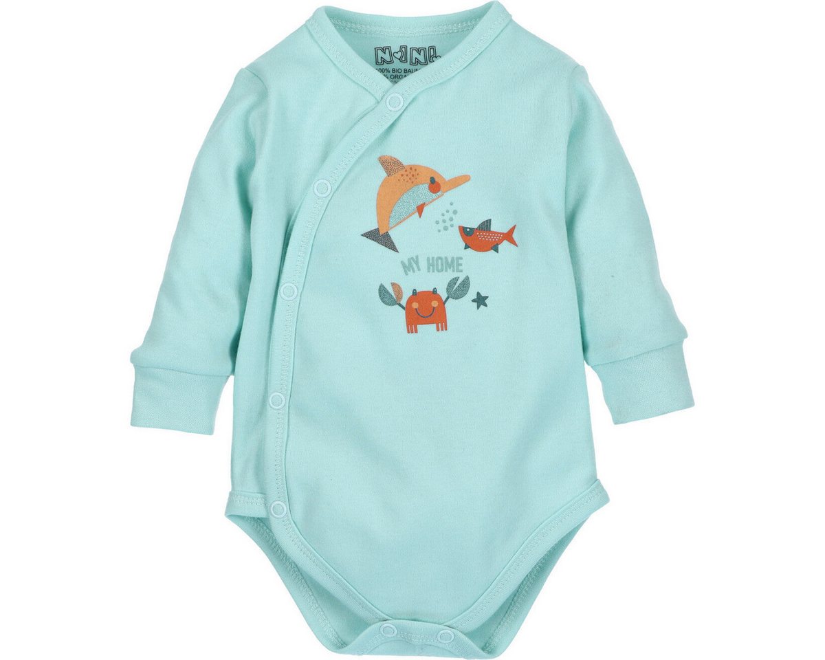 NINI Langarmwickelbody Meerestiere Unisex Kinder (1-tlg) Langarm Einteiler, Body, Longsleeve-Body, Bodysuit, Stretchbody von NINI