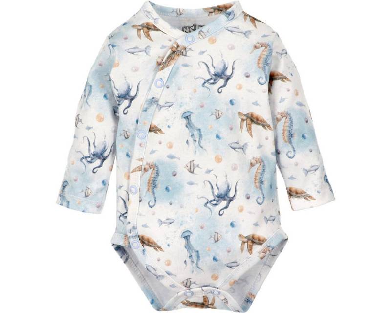 NINI Langarmwickelbody Meerestiere XT Unisex Kinder (1-tlg) Langarm Einteiler, Body, Longsleeve-Body, Bodysuit, Stretchbody von NINI