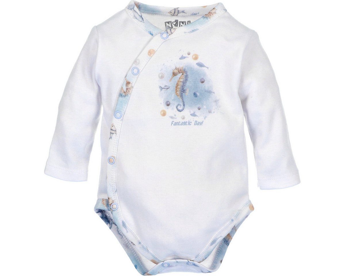 NINI Langarmwickelbody Meerestiere XT Unisex Kinder (1-tlg) Langarm Einteiler, Body, Longsleeve-Body, Bodysuit, Stretchbody von NINI