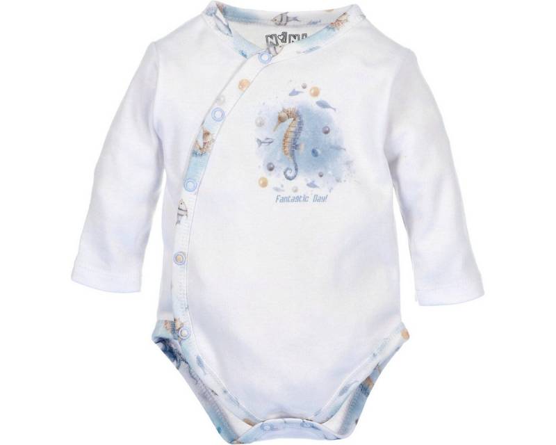 NINI Langarmwickelbody Meerestiere XT Unisex Kinder (1-tlg) Langarm Einteiler, Body, Longsleeve-Body, Bodysuit, Stretchbody von NINI