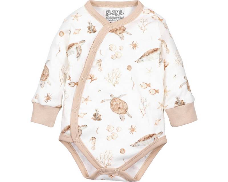 NINI Langarmwickelbody Schildkröte Unisex Kinder (1-tlg) Langarm Einteiler, Body, Longsleeve-Body, Bodysuit, Stretchbody von NINI
