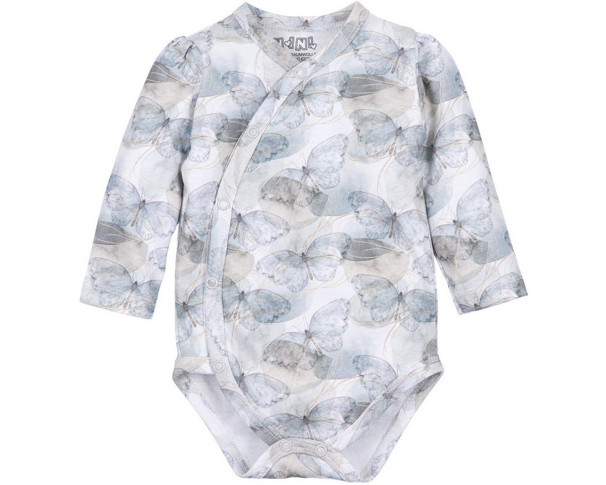 NINI Langarmwickelbody Schmetterling Unisex Kinder (1-tlg) Langarm Einteiler, Body, Longsleeve-Body, Bodysuit, Stretchbody von NINI