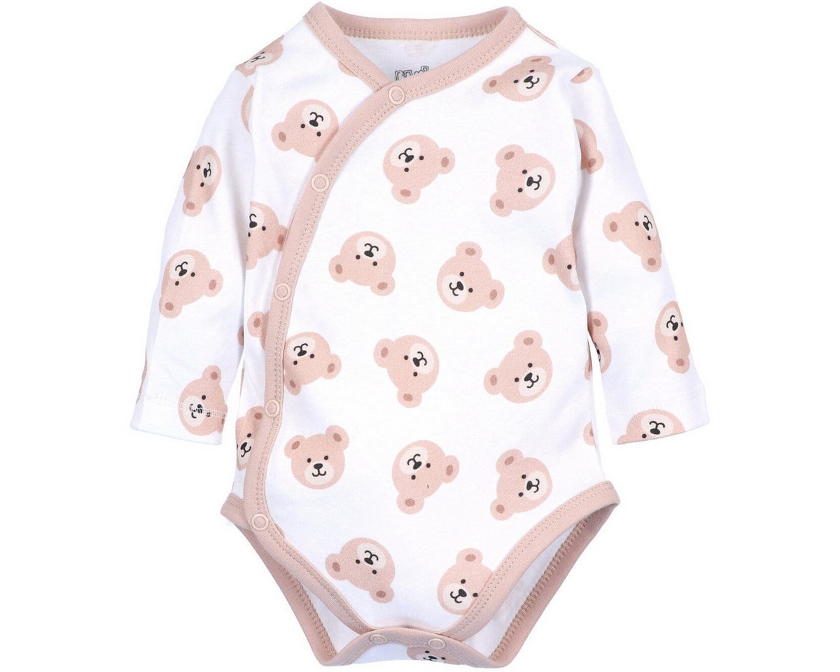 NINI Langarmwickelbody Teddybär Unisex Kinder (1-tlg) Langarm Einteiler, Body, Longsleeve-Body, Bodysuit, Stretchbody von NINI
